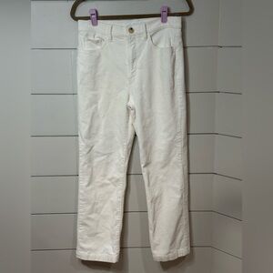 LOFT Straight Corduroy Pants Cream Size 28/6